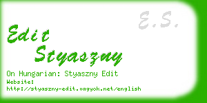 edit styaszny business card